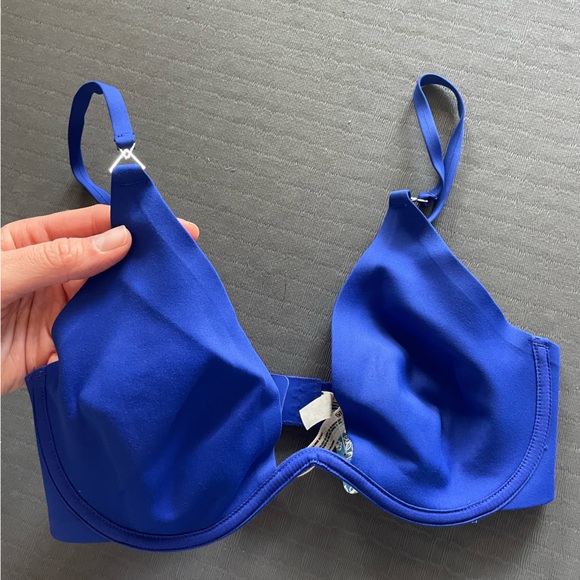 Free People Ari Underwire Neo Bra In Blue Flame - Picture 3 of 6
